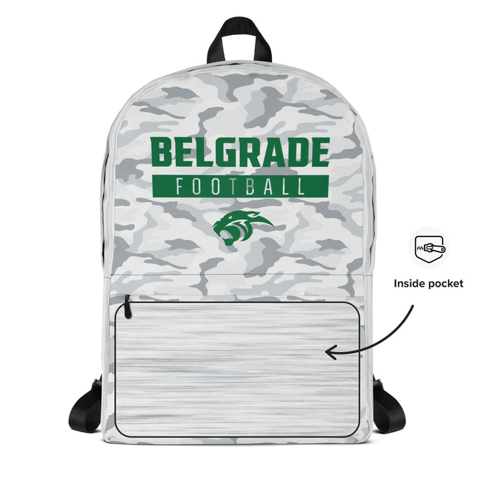 Belgrade High School Backpack - White Camo