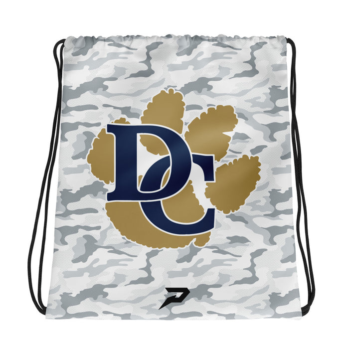 Douglas County High School White Camo Drawstring Bag