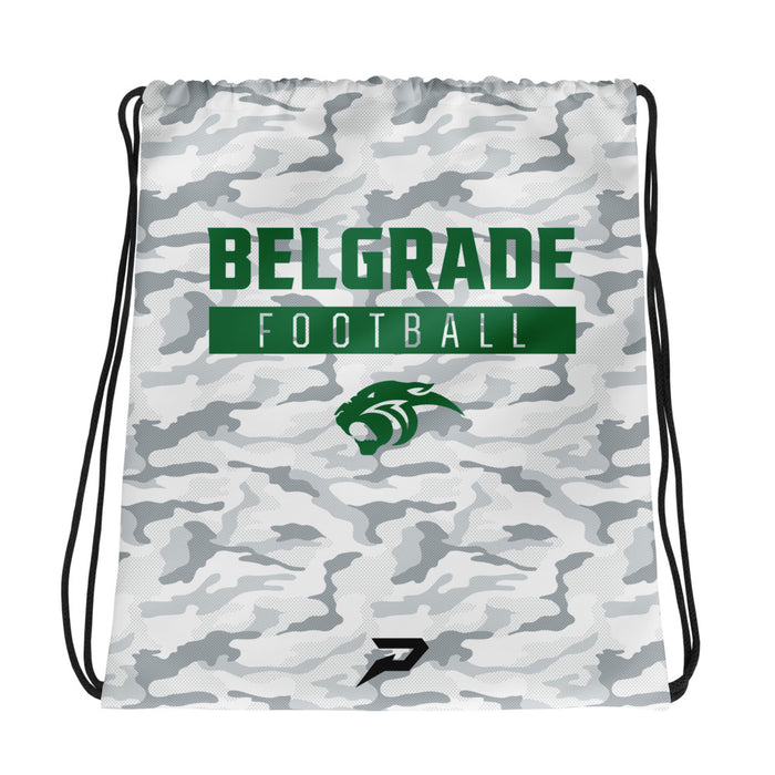 Belgrade High School White Camo Drawstring Bag