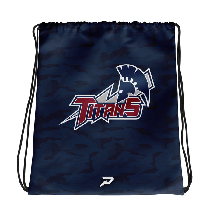 Central Georgia Technical College Game Staff Navy Camo Drawstring Bag