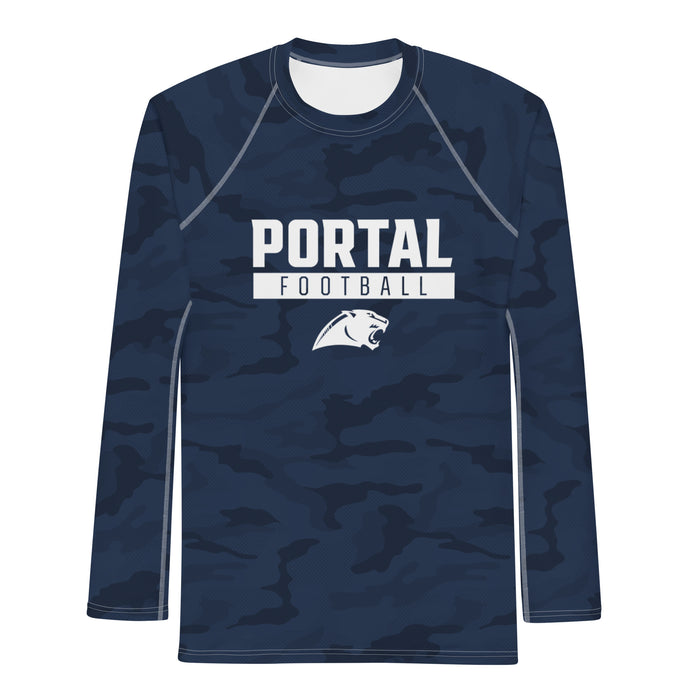 Portal Panthers Navy Camo LS Compression Shirt