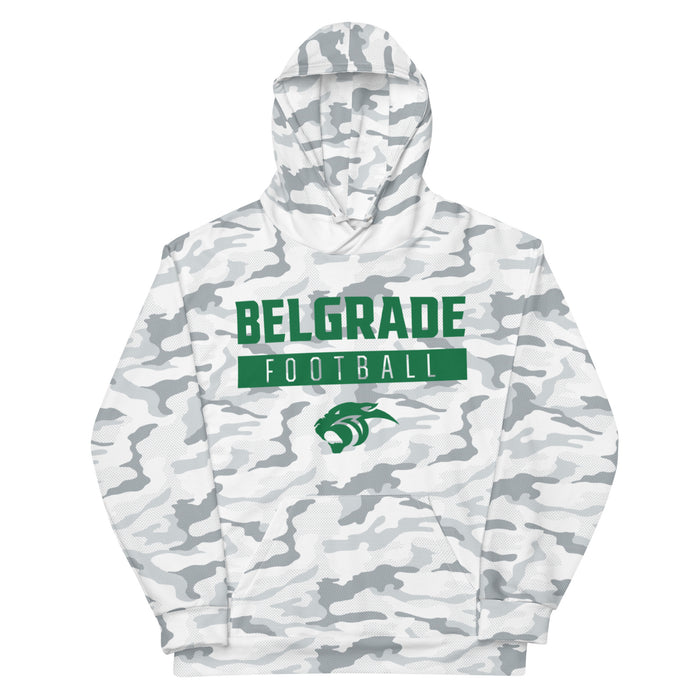 Belgrade High School White Camo Unisex Hoodie