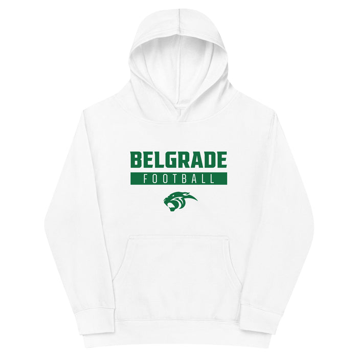 Belgrade High School Youth Fleece Hoodie - White