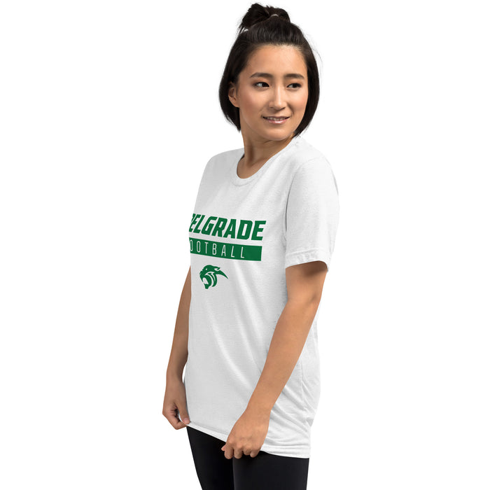 Belgrade High School Tri-Blend Tee - White