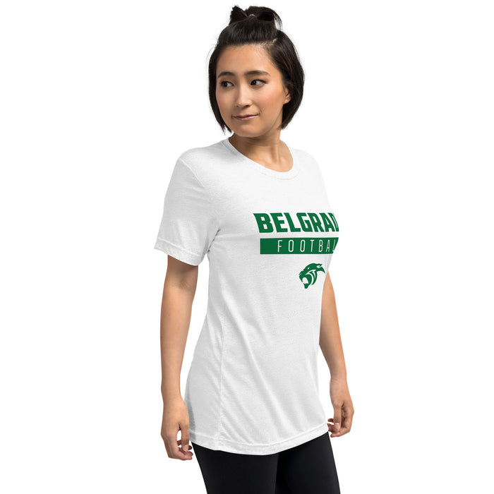 Belgrade High School Tri-Blend Tee - White