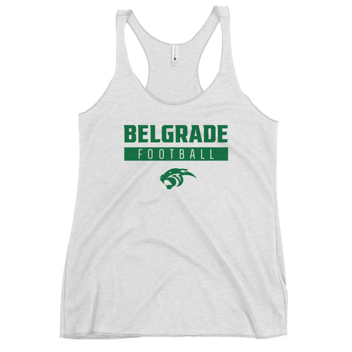 Belgrade High School Women's Racerback Tank - White